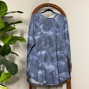 Lularoe 2XL Erin Blue Unisex Raglan Sleeve Top NEW